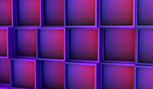 Preview wallpaper texture, squares, purple, 3d, volume