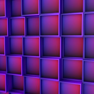 Preview wallpaper texture, squares, purple, 3d, volume