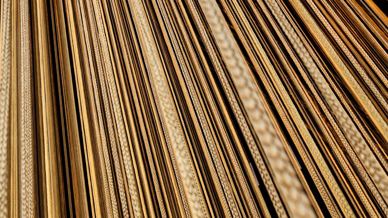 Wallpaper texture, stripes, gold, golden