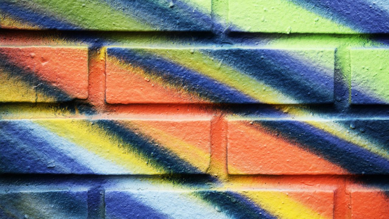 Wallpaper texture, wall, bricks, paint