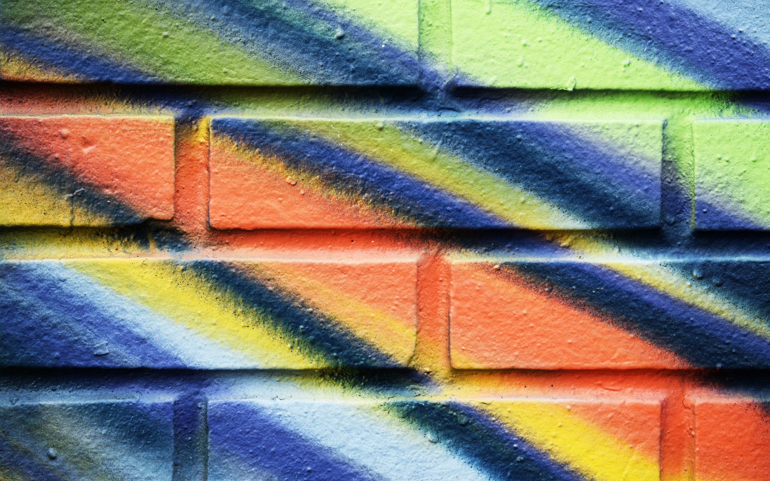 Download wallpaper 2560x1600 texture, wall, bricks, paint widescreen 16