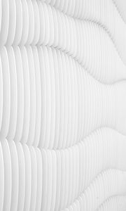 Preview wallpaper texture, white, wavy, architecture, minimalism