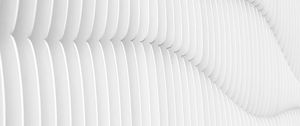 Preview wallpaper texture, white, wavy, architecture, minimalism