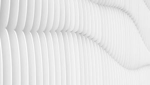 Preview wallpaper texture, white, wavy, architecture, minimalism