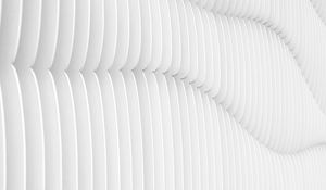 Preview wallpaper texture, white, wavy, architecture, minimalism