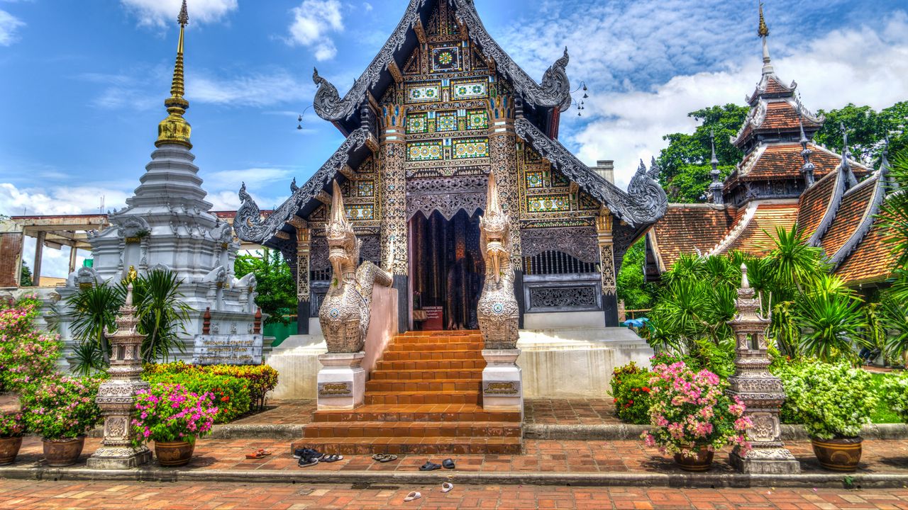 Wallpaper thailand, temple, chiang mai, hdr
