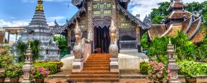 Preview wallpaper thailand, temple, chiang mai, hdr