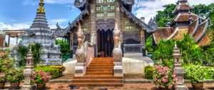 Preview wallpaper thailand, temple, chiang mai, hdr