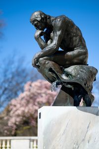 Preview wallpaper thinker, rodin, sculpture, pose