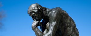 Preview wallpaper thinker, rodin, sculpture, pose