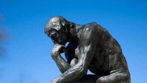 Preview wallpaper thinker, rodin, sculpture, pose