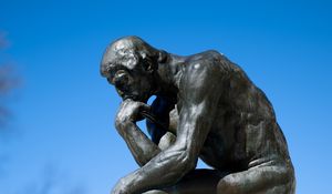 Preview wallpaper thinker, rodin, sculpture, pose