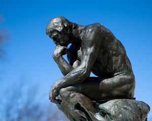 Preview wallpaper thinker, rodin, sculpture, pose