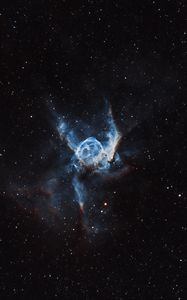 Preview wallpaper thor helmet, nebula, galaxy, stars, space