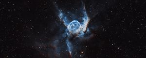 Preview wallpaper thor helmet, nebula, galaxy, stars, space