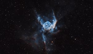 Preview wallpaper thor helmet, nebula, galaxy, stars, space