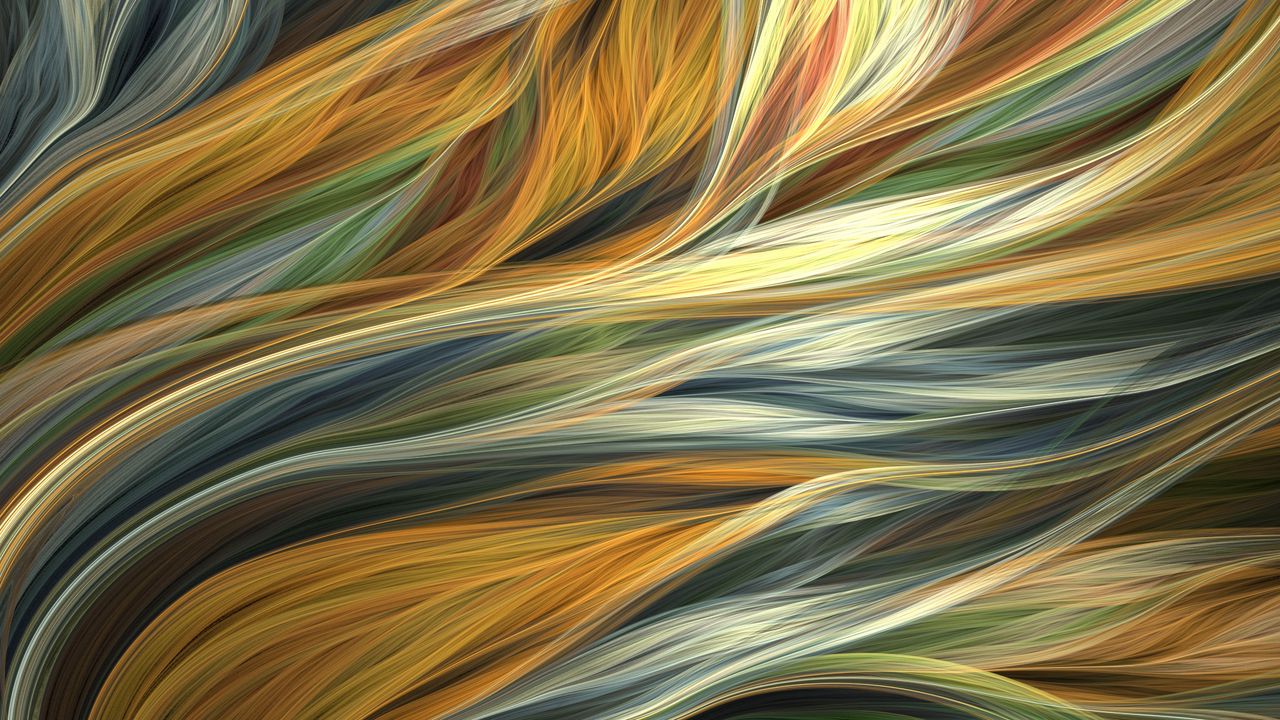 Wallpaper threads, strands, colorful, fractal, art