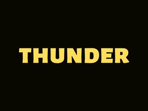 Preview wallpaper thunder, word, inscription, text