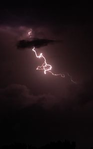 Preview wallpaper thunderstorm, lightning, clouds, light, dark