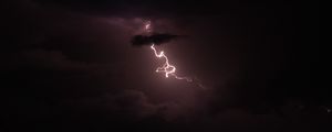 Preview wallpaper thunderstorm, lightning, clouds, light, dark
