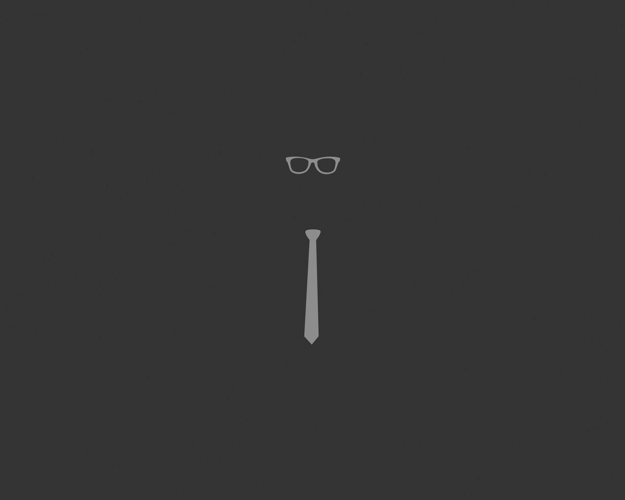 1280x1024 Wallpaper tie, glasses, graphic, minimalist