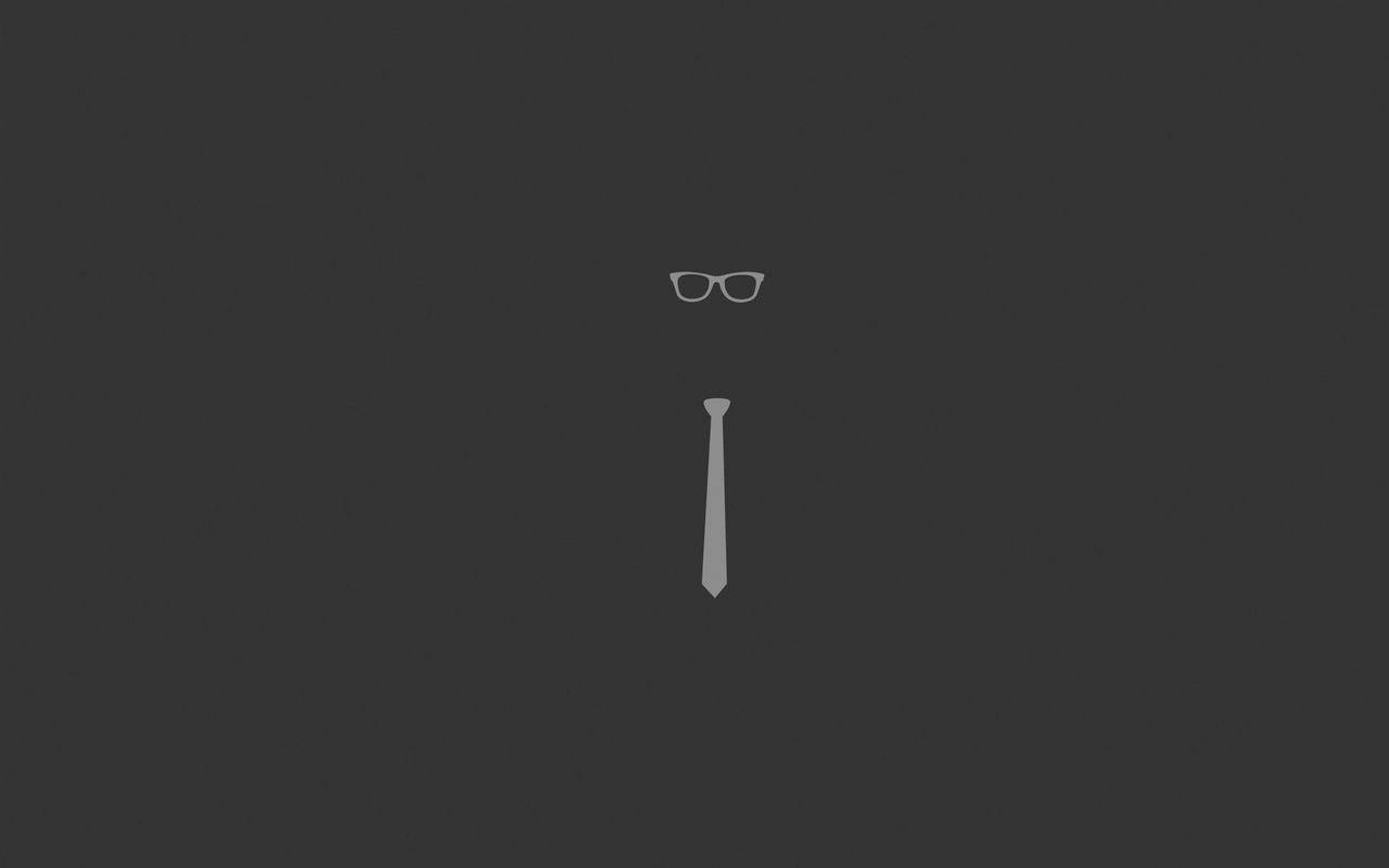 1280x800 Wallpaper tie, glasses, graphic, minimalist