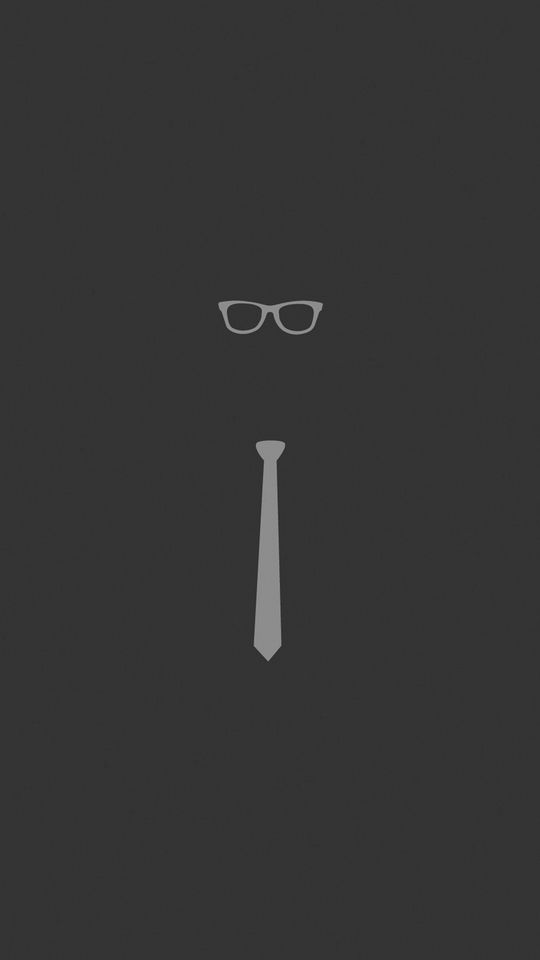 540x960 Wallpaper tie, glasses, graphic, minimalist