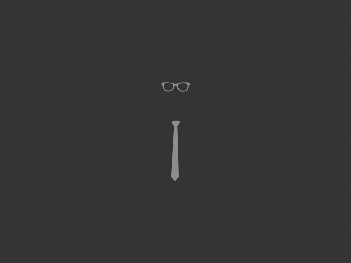 1152x864 Wallpaper tie, glasses, graphic, minimalist