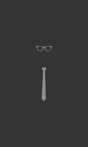 Preview wallpaper tie, glasses, graphic, minimalist