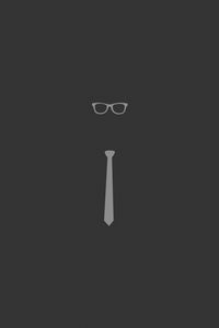 Preview wallpaper tie, glasses, graphic, minimalist