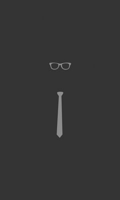 240x400 Wallpaper tie, glasses, graphic, minimalist