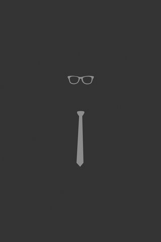 320x480 Wallpaper tie, glasses, graphic, minimalist