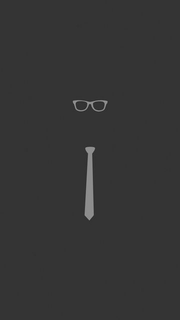 360x640 Wallpaper tie, glasses, graphic, minimalist