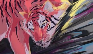 Preview wallpaper tiger, animal, big cat, wild, art