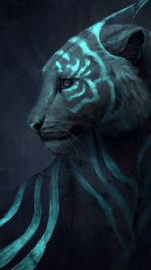 Preview wallpaper tiger, art, fantastic, predator