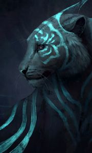 Preview wallpaper tiger, art, fantastic, predator