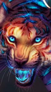 Wonderful 3D Tiger Wallpaper for iPhone 4