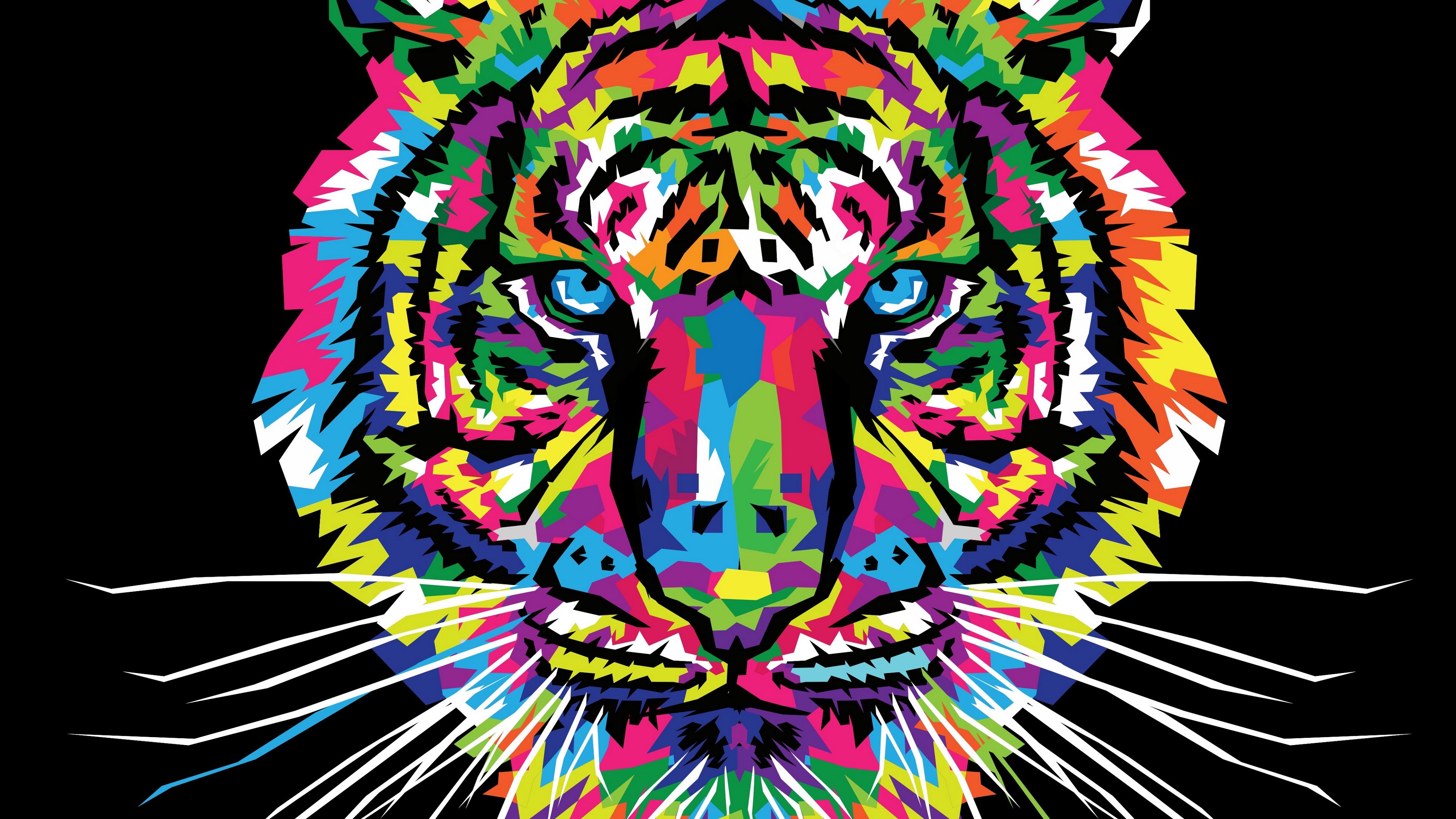 rainbow tiger wallpaper