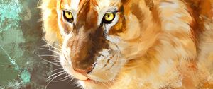 Preview wallpaper tiger, art, predator, muzzle, big cat