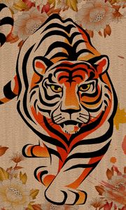Preview wallpaper tiger, chinese, striped, big cat