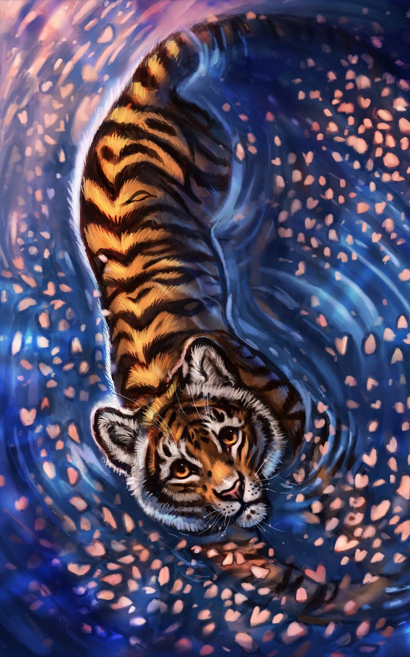 Download Cool Starry Tiger Digital Art Wallpaper  Wallpaperscom