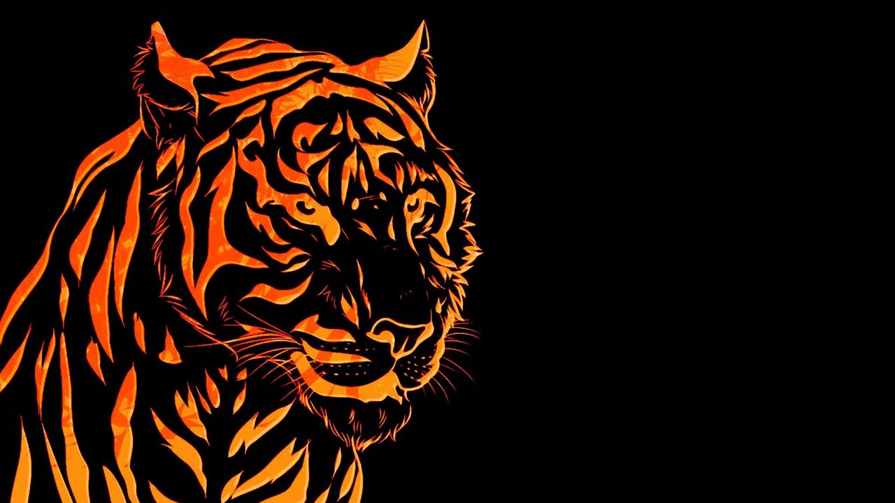 Wallpaper tiger, line, graph