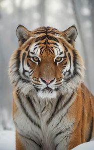 Preview wallpaper tiger, predator, snow, winter, wildlife
