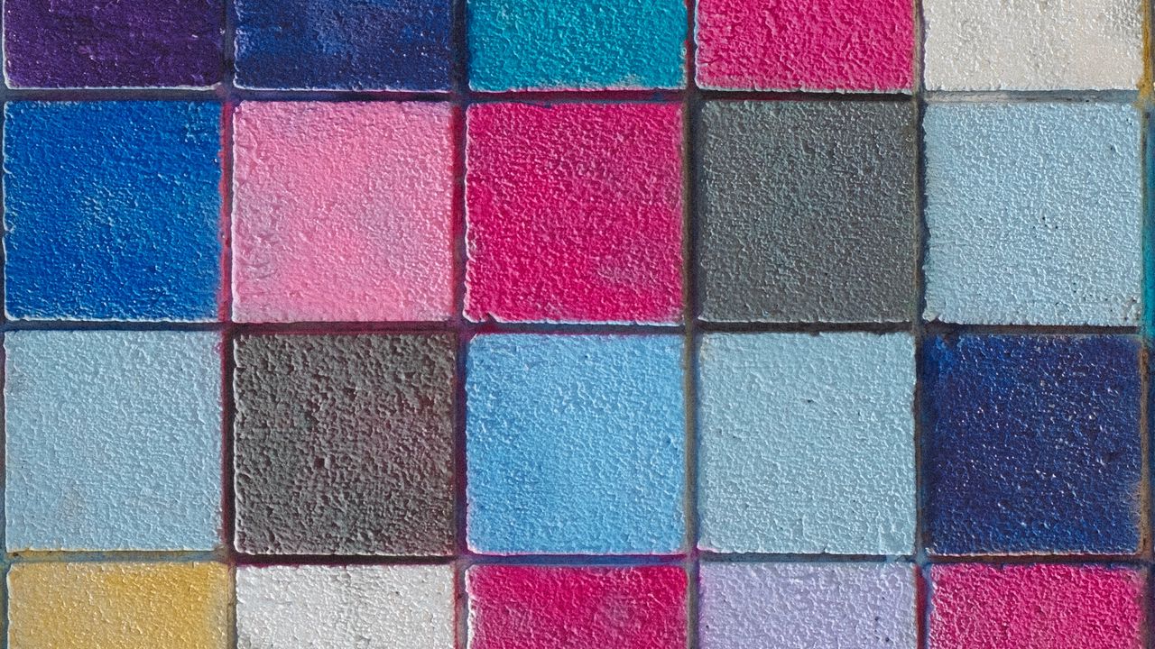 Wallpaper tile, colorful, squares, texture