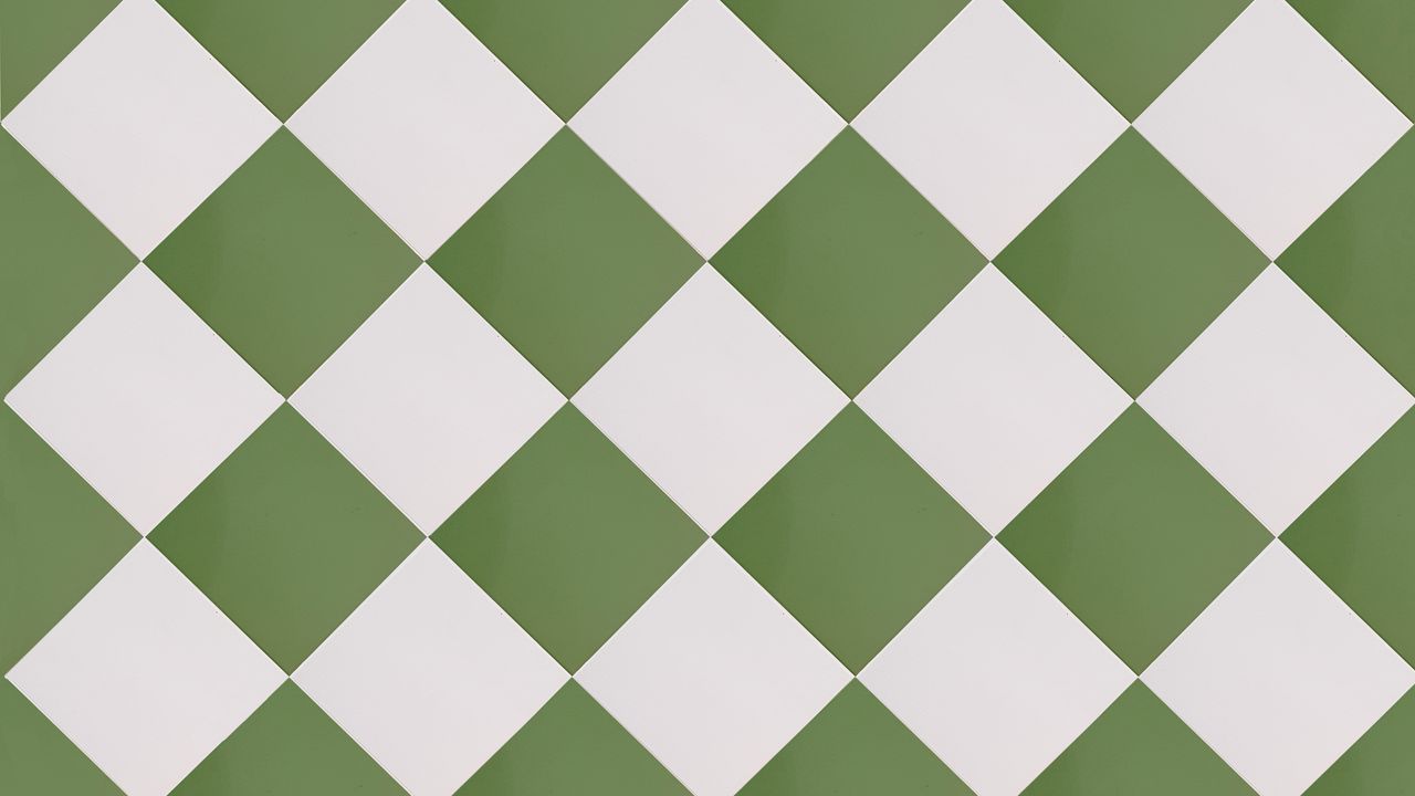 Wallpaper tile, green, white, square