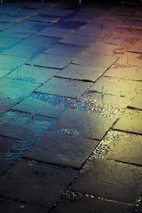 Preview wallpaper tile, street, wet, gradient, colorful