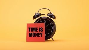 Preview wallpaper time, money, phrase, words, alarm clock