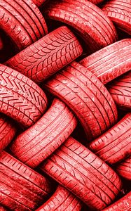 Preview wallpaper tires, red, paint