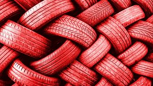Preview wallpaper tires, red, paint