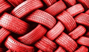 Preview wallpaper tires, red, paint